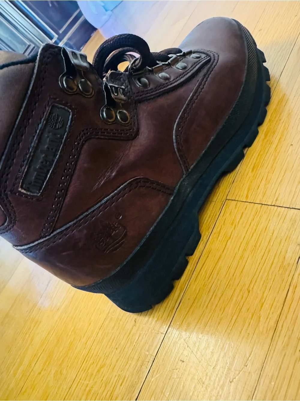 Vintage Timberland 95311 Brown Leather Trail Hiking Boots Size 6M Made Thailand